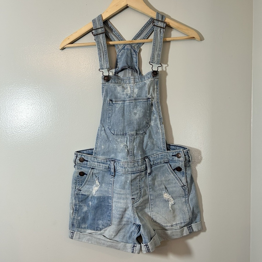 Hollister Shortall Overalls Women's XS Distressed Grunge Festival